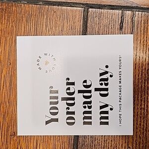 Your order made my day cards